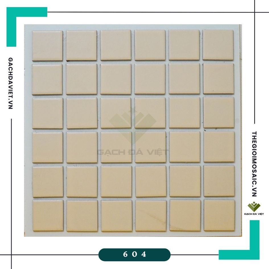 Gạch thẻ ốp tường 45x45mm men trơn 604