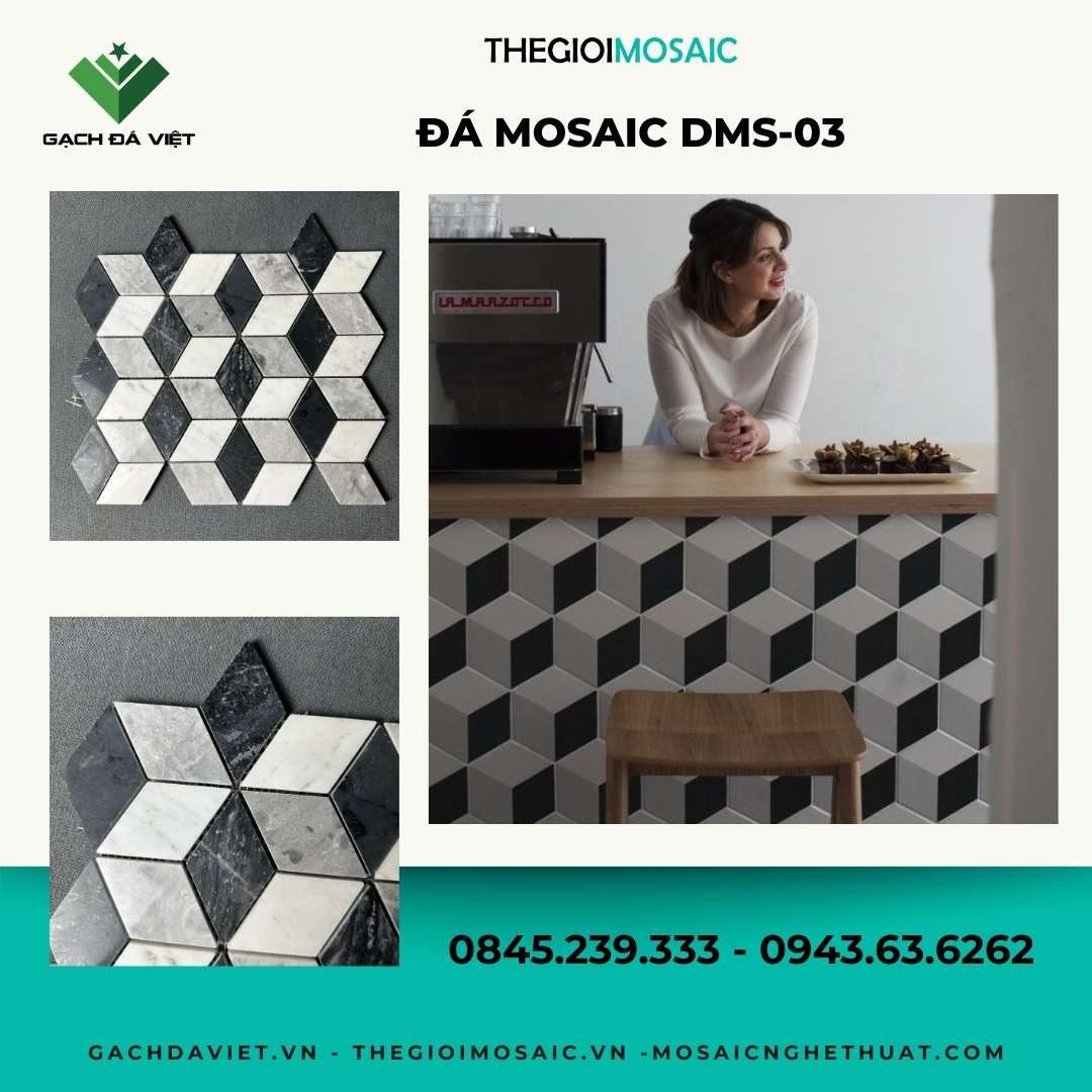 Đá mosaic kim cương lập phương DMS-03