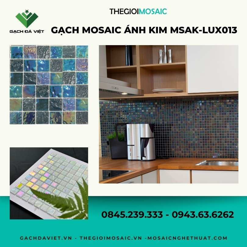 Gạch mosaic cao cấp ánh kim MSAK-LUX013