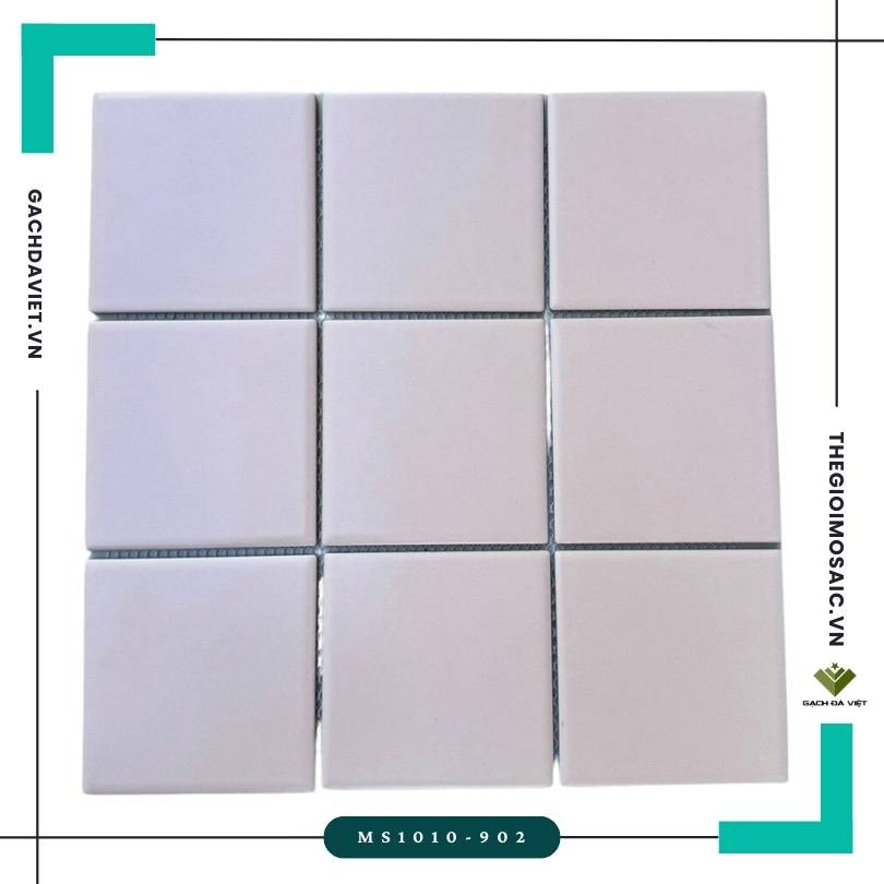 Gạch mosaic 10x10 màu hồng mờ MS1010-902