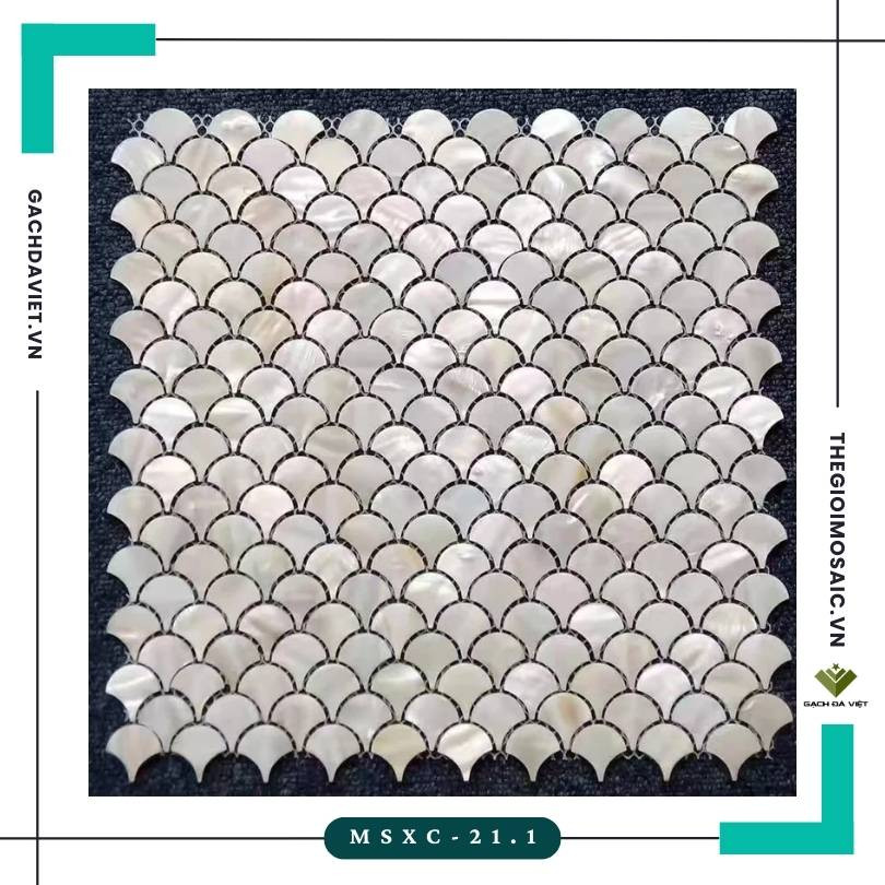 Gạch mosaic ốc xà cừ vảy cá mã MSXC-21.1