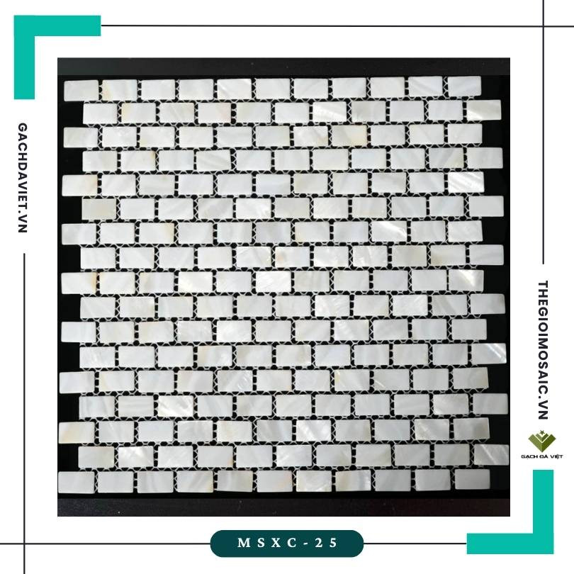 Gạch mosaic ốc xà cừ mã MSXC-25