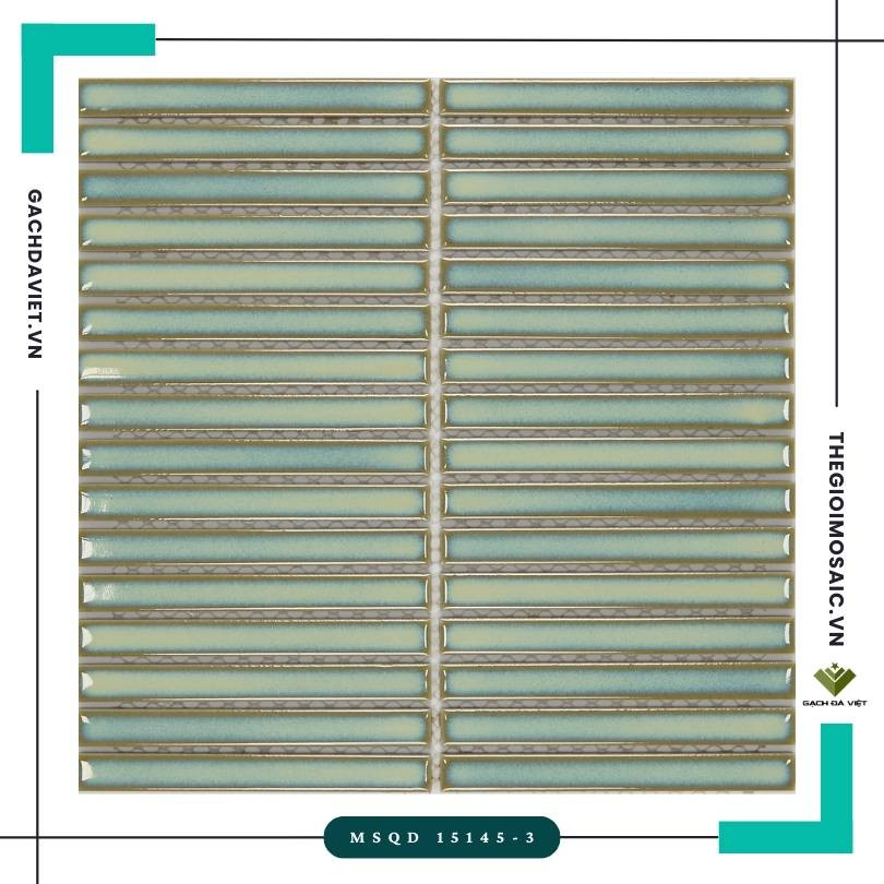 Gạch mosaic que đũa màu xanh mint KT 15x145mm MSQD 15145-3