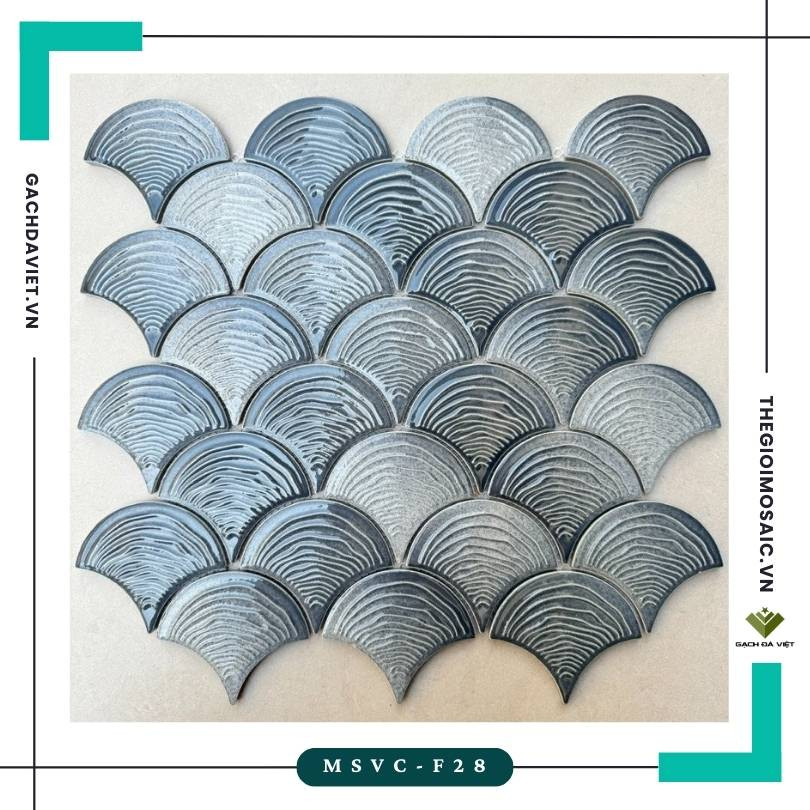 Gạch mosaic vảy cá men rạn cao cấp MSVC-F28