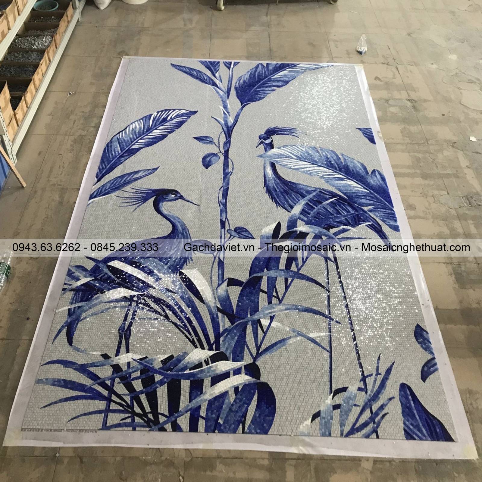 Tranh mosaic nghệ thuật con chim VTMSV-1060