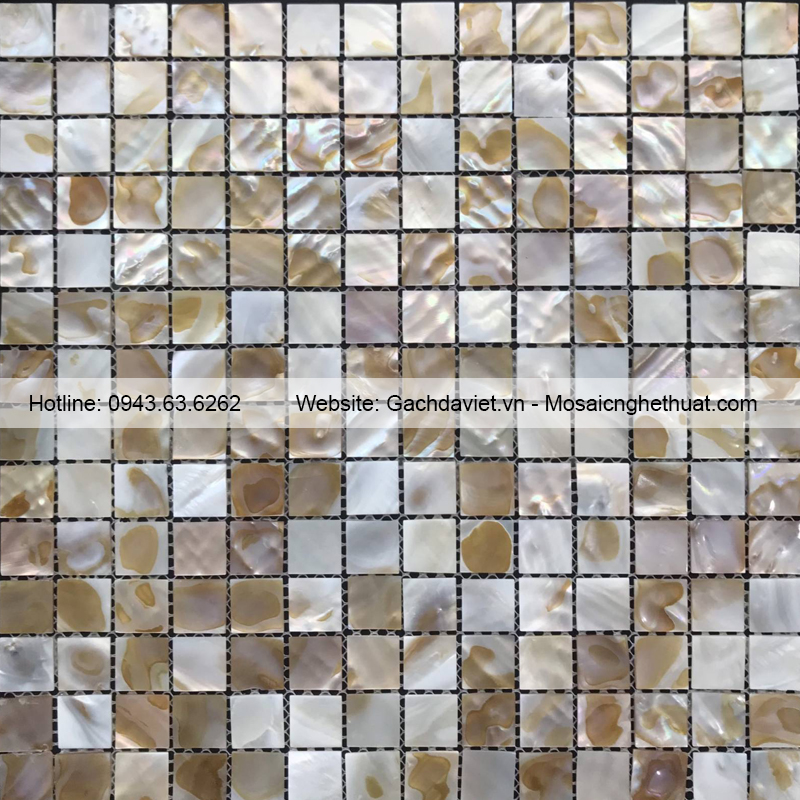 Gạch mosaic xà cừ trai đốm VMSXC016