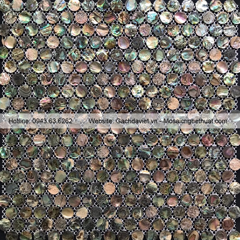 Gạch mosaic xà cừ bi tròn VMSXC020