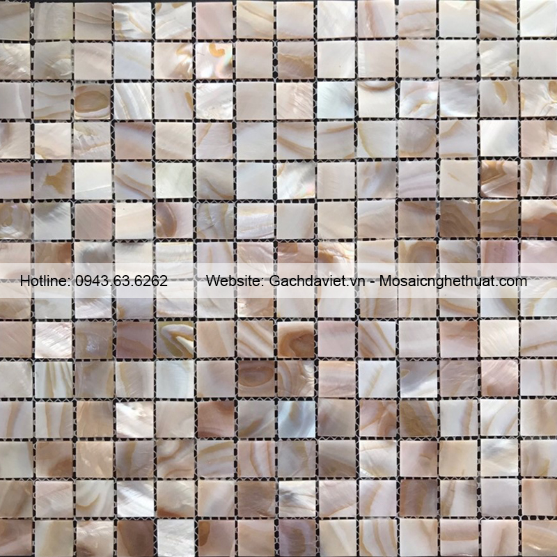 Gạch mosaic xà cừ chip vuông VMSXC07