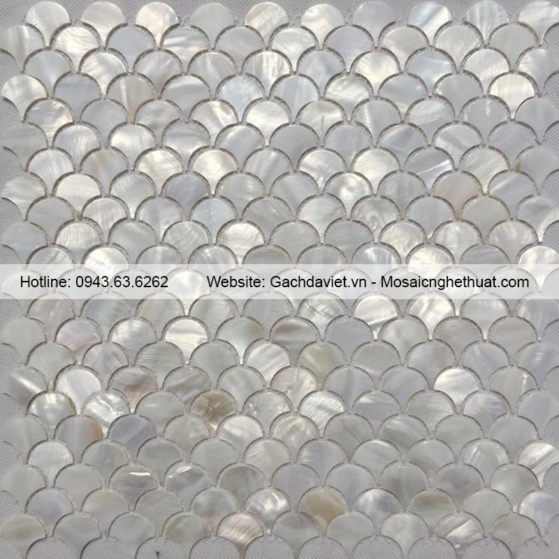 Gạch mosaic xà cừ vảy cá VMSXCVC-0018