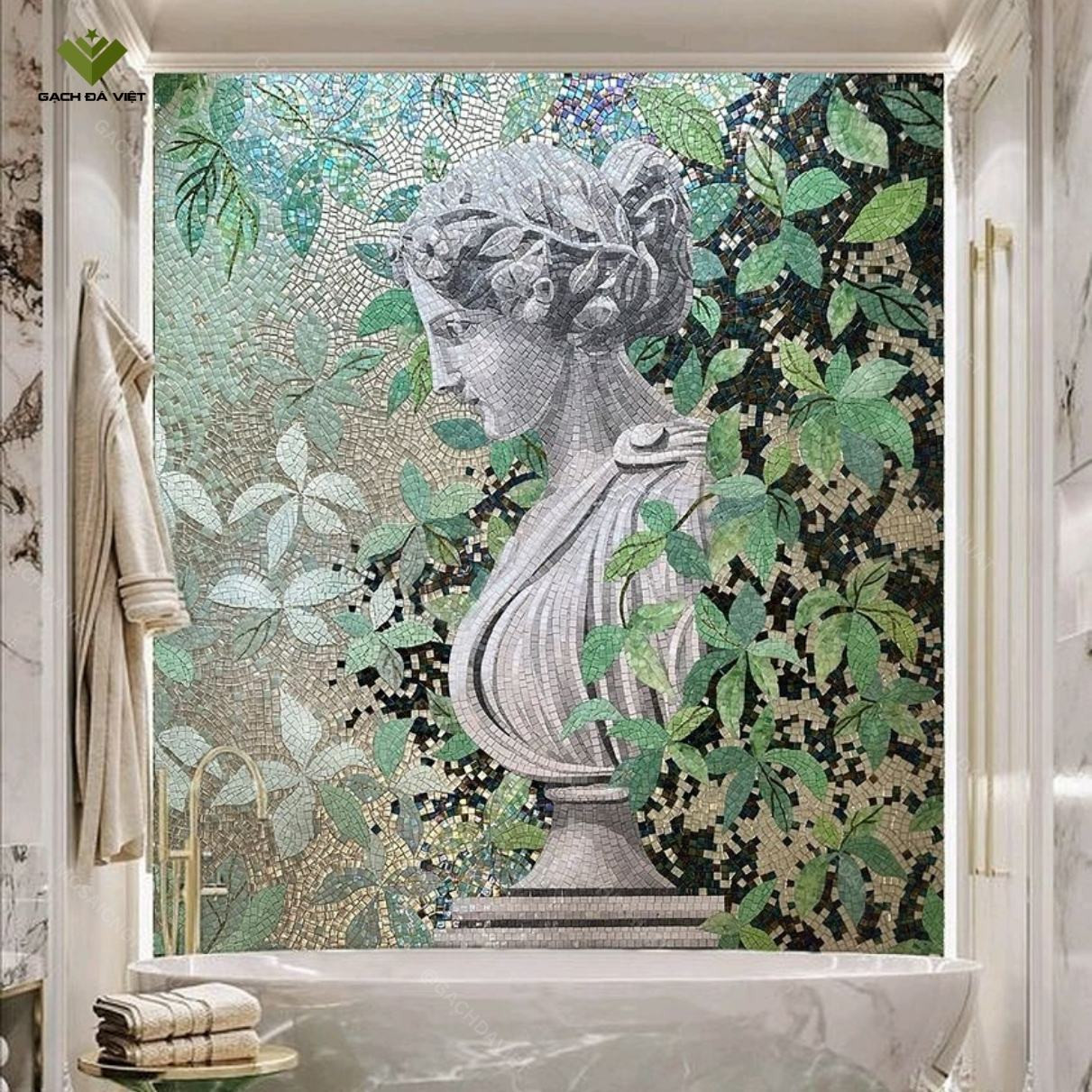 Tranh mosaic nghệ thuật hình cô gái trừu tượng VTMSD-3072