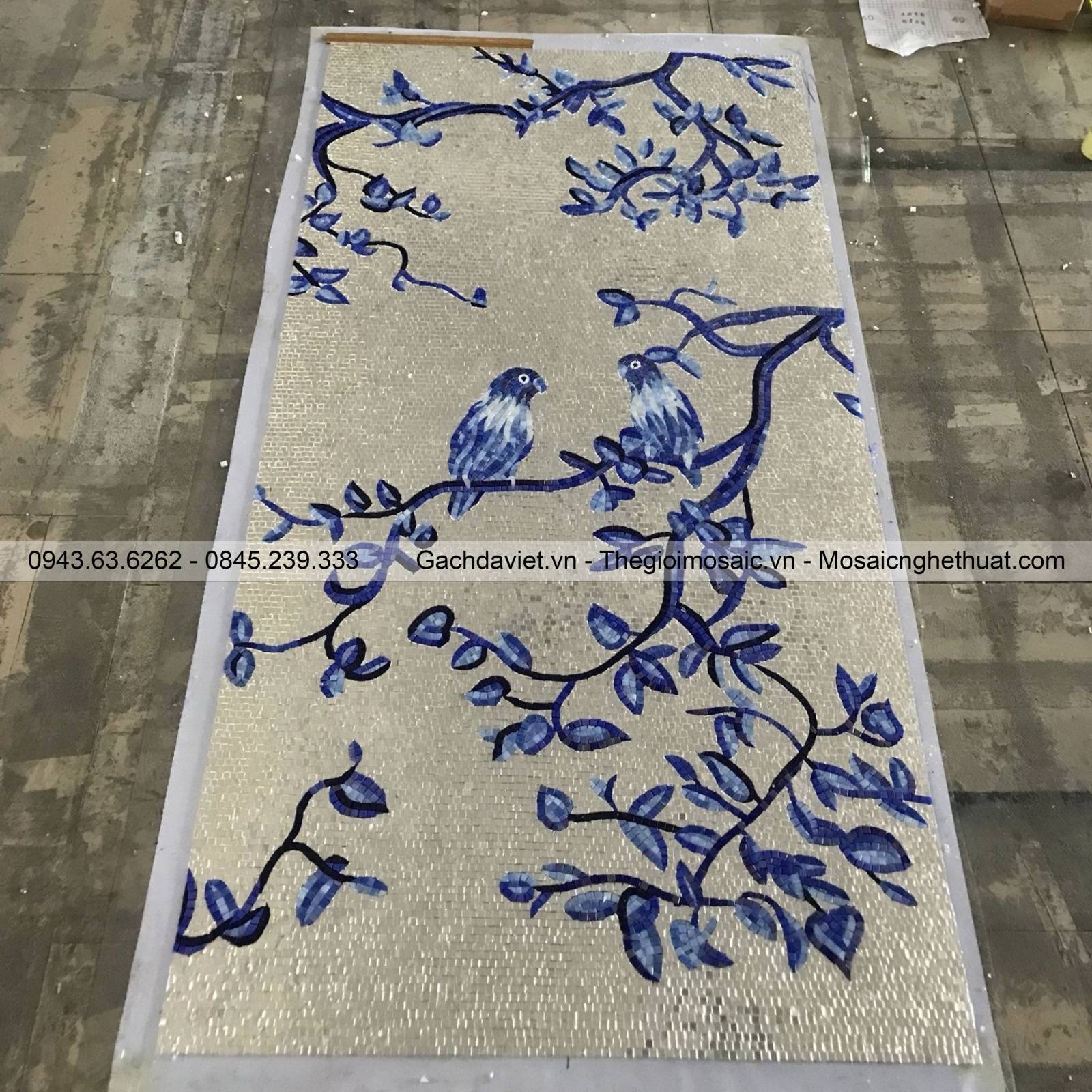 Tranh mosaic nghệ thuật hình con chim VTMSV-1058 - Mosaic Nghệ Thuật