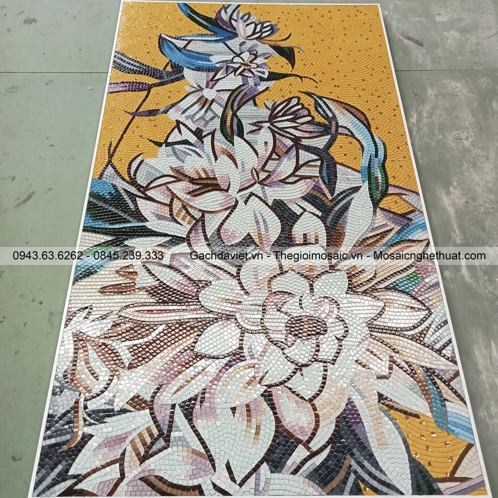 Tranh mosaic nghệ thuật hình hoa VTMSH-0066