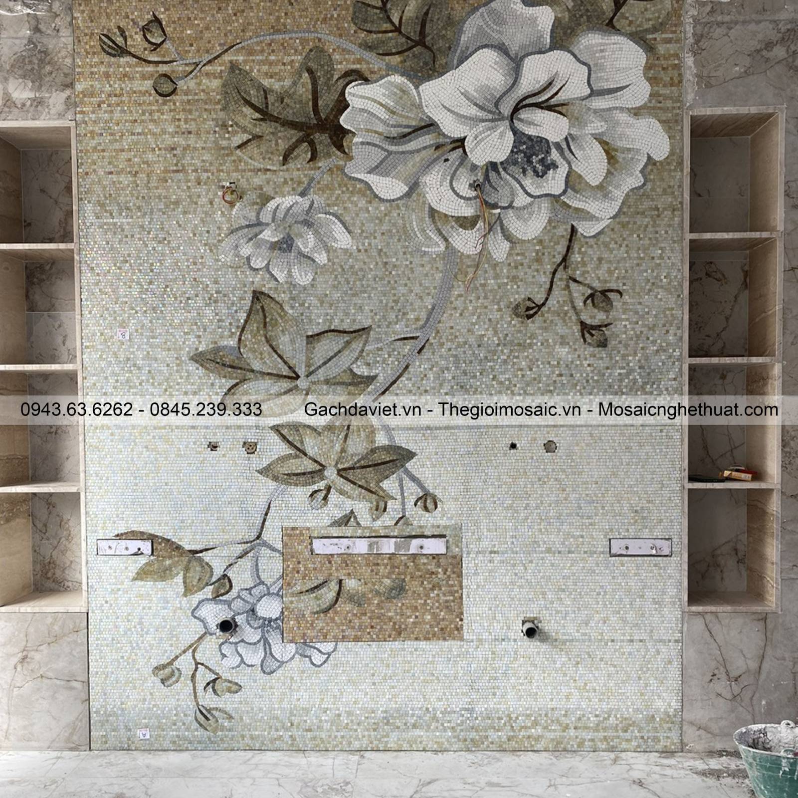 Tranh mosaic nghệ thuật hình hoa VTMSH-0069