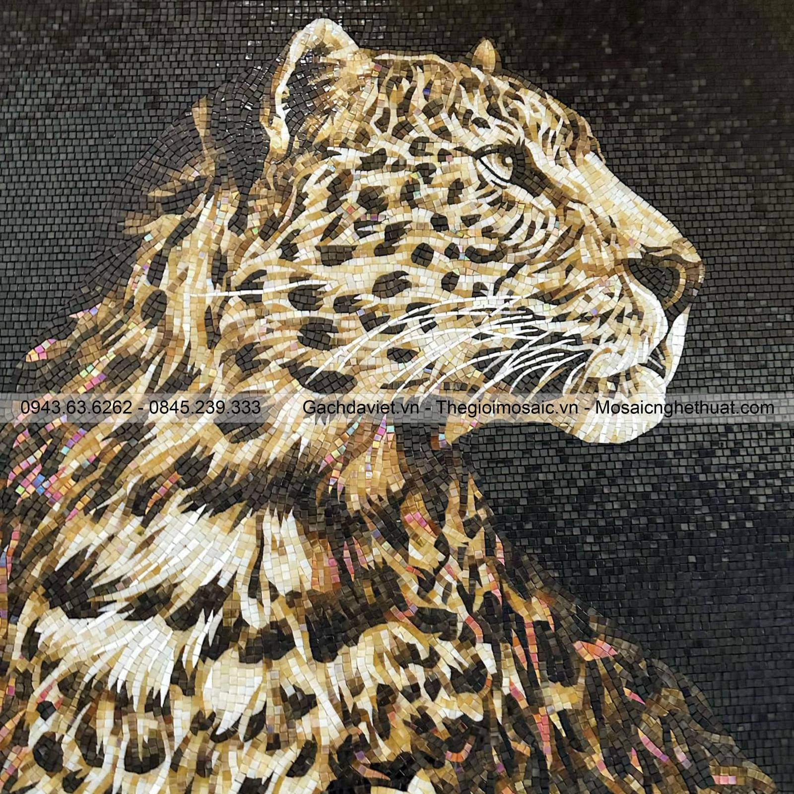 Tranh mosaic nghệ thuật con hổ VTMSV-1050