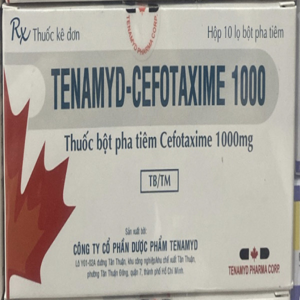 Tenamyd Cefotaxime 1000Mg Tiêm _Huế (H/10Lọ)