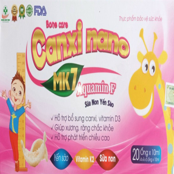 Canxi Nano Mk7 _ Hồng, Ống (H/20 Ống)