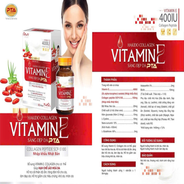 Vitamin E Pta Lọ 60 Viên-  hộp Gỗ - Date 7/2026