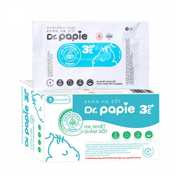 Dr. Papie Khăn Lau Hạ Sốt 3+ (H/5G)