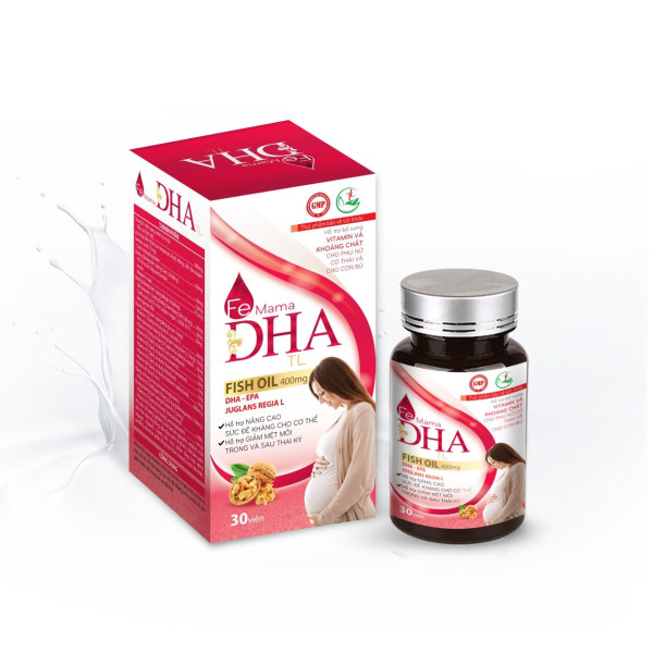 Bổ Bầu Fe Mama Dha Óc Chó _Tl (Lọ30V) Đỏ, K135H-