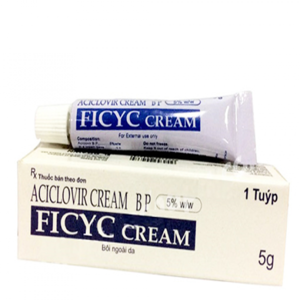 Ficyc Cream (Acyclovir 5% ) _Ấn (Lốc10T5Gr)