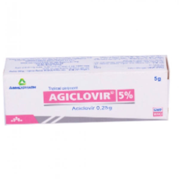 Agiclovir Acyclovir 5% Agimexpharm (T5Gr) cọc 10 tuýp