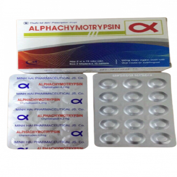 Alphachymotrypsin 4200 Minh Hải (H2Vỉ X 15Viên) Vỉ Bạc