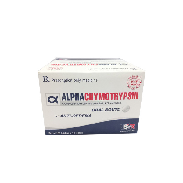 Alphachymotrypsin 4200_ Phong Phú (H100Vỉ X 10V)