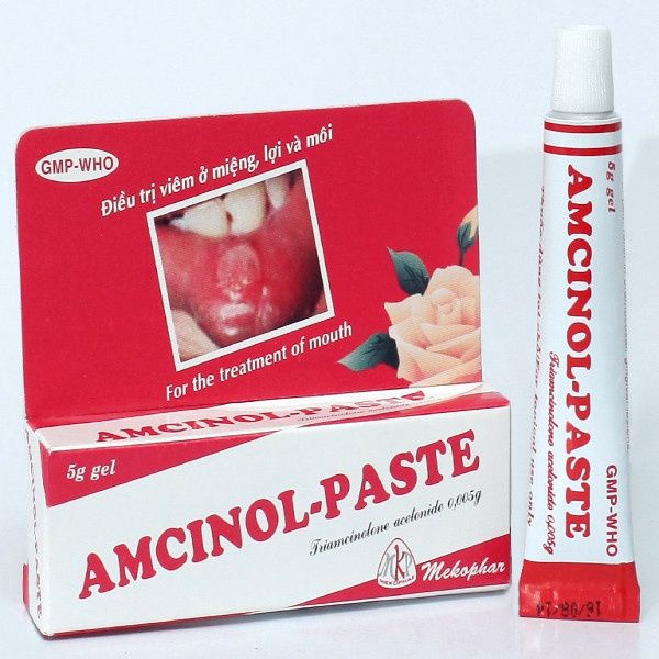 gel nhiệt miệng Amcinol Paste _Mekopha (Cọc10Tuýp5G)