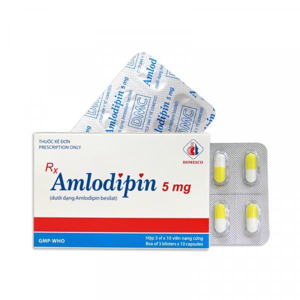 Amlodipin 5Mg _Domesco (H3 Vỉ X 10 Viên)