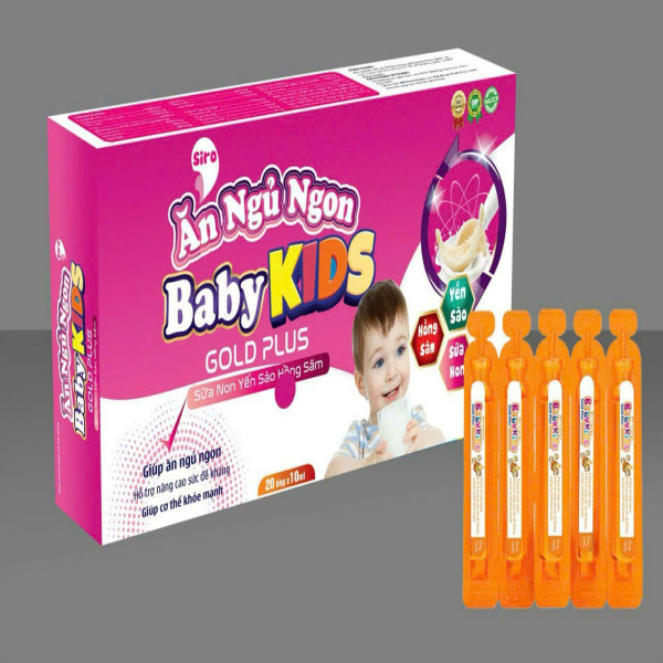 Ăn Ngủ Ngon Baby Kids _ Hồng, Bé Uống Sữa (H20 Ống)