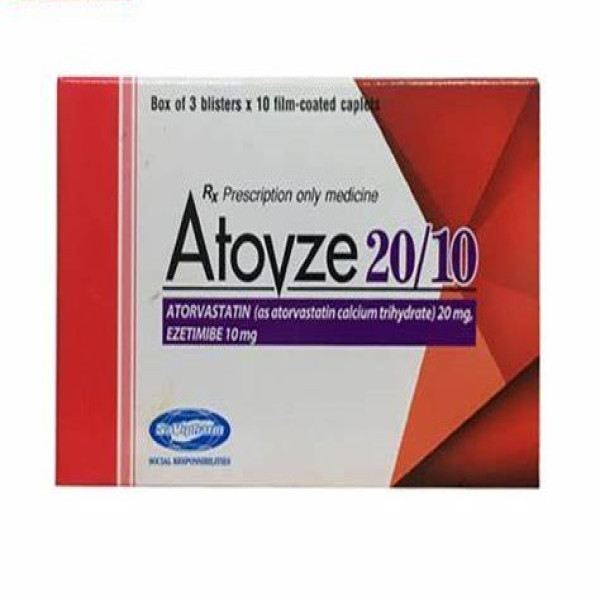 Atovze 2010 (Atorvastatin 20Ezetimib 10Mg) _Savi (H3 Vỉ X 10V)