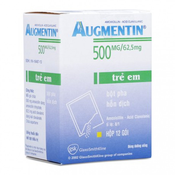 Augmentin 500/62,5Mg _ Pháp (Hộp12 Gói) Date 112025