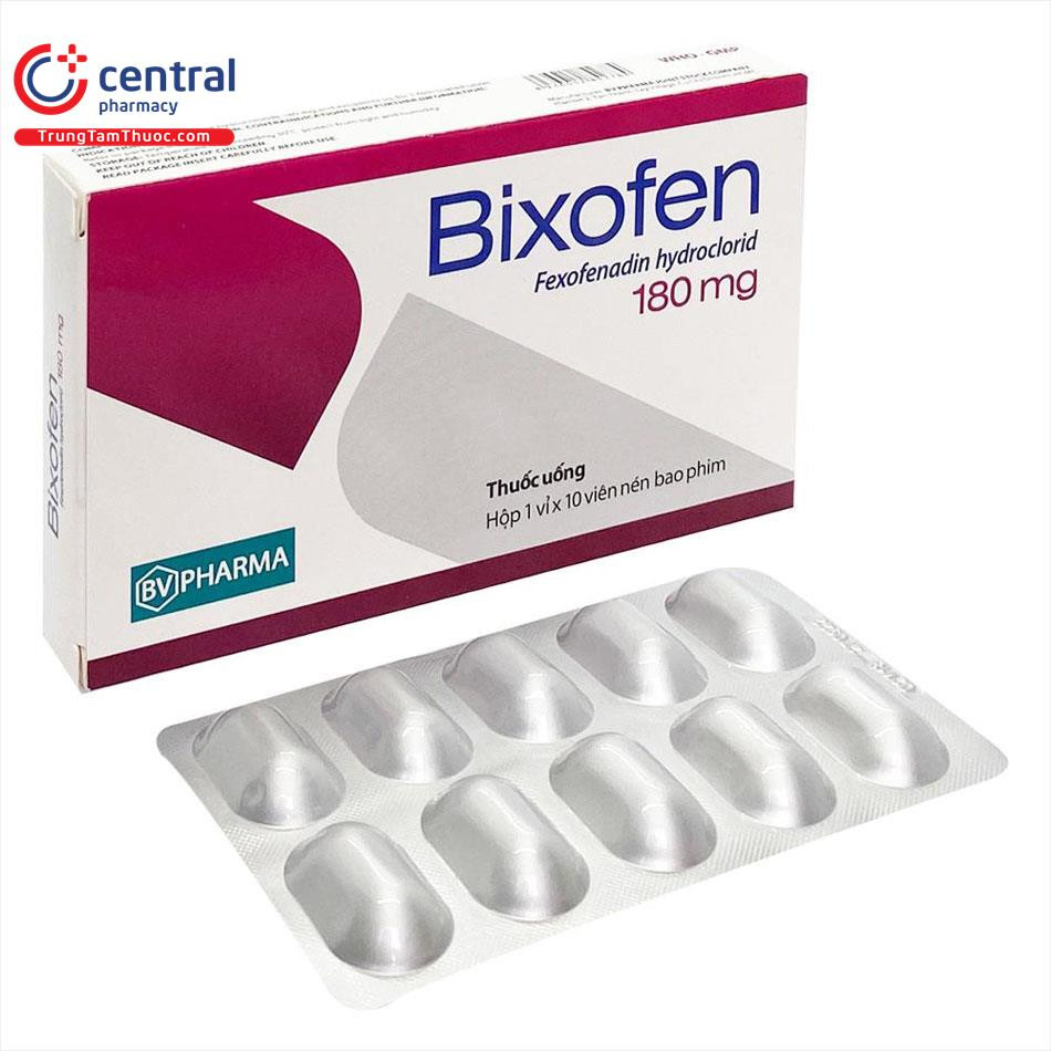 Bixofen 180Mg (Fexofenadin) _Bv Pharma (1 Vỉ X 10 Viên)