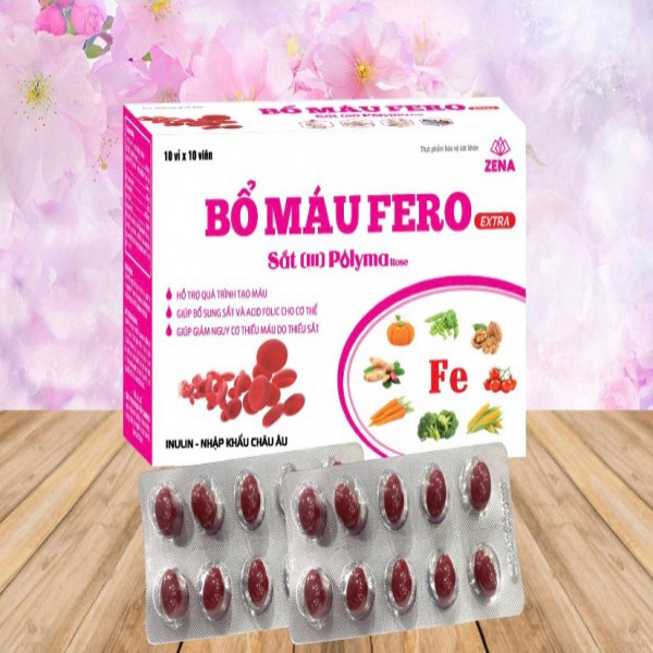 Bổ Máu Fero _ Rau Củ, Hồng Zena (10 Vỉ X 10 Viên) K64H