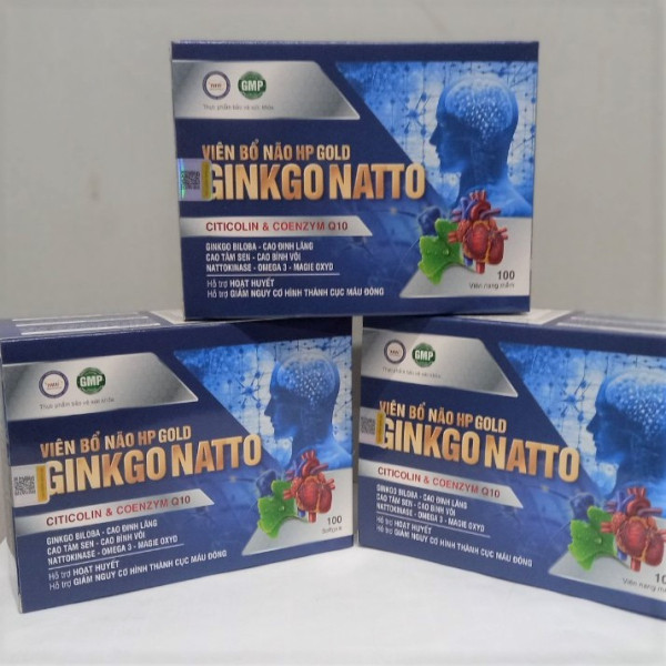Bổ Não Ginkgo Natto _Hp Gold (Hộp10 Vỉ X 10V)