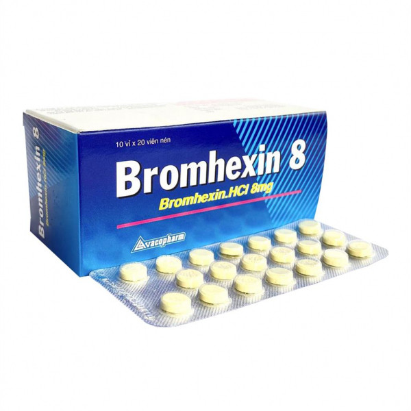 Bromhexin 8Mg Nén _Vacopharm (H10 Vỉ X 20V)