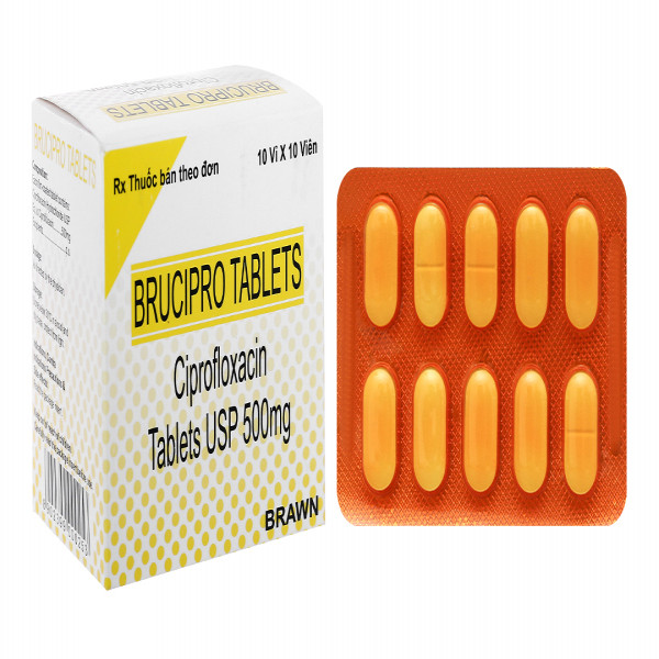 Brucipro (Cipro 500Mg) Brawn _Ấn (H100V)