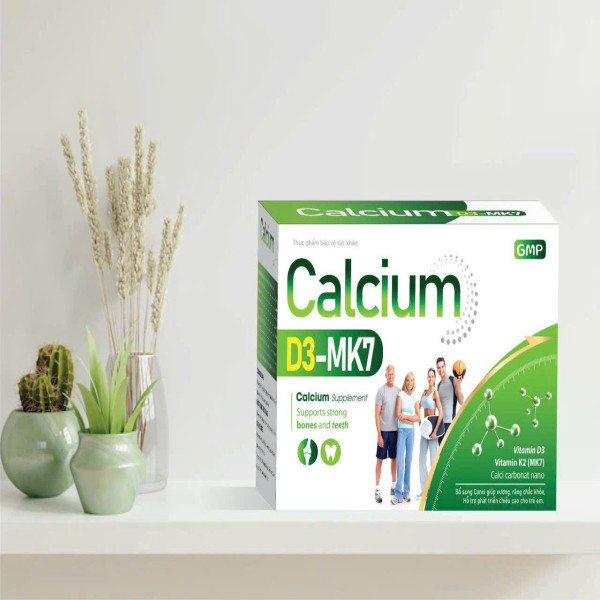 Calcium D3 Mk7 _Yn (Hộp10Vỉ X 10 Viên) Xanh Lá