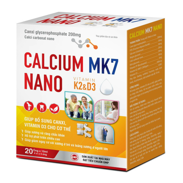 Calcium Mk7 Nano _ Cam Vuông Akopha (H20 Ống)