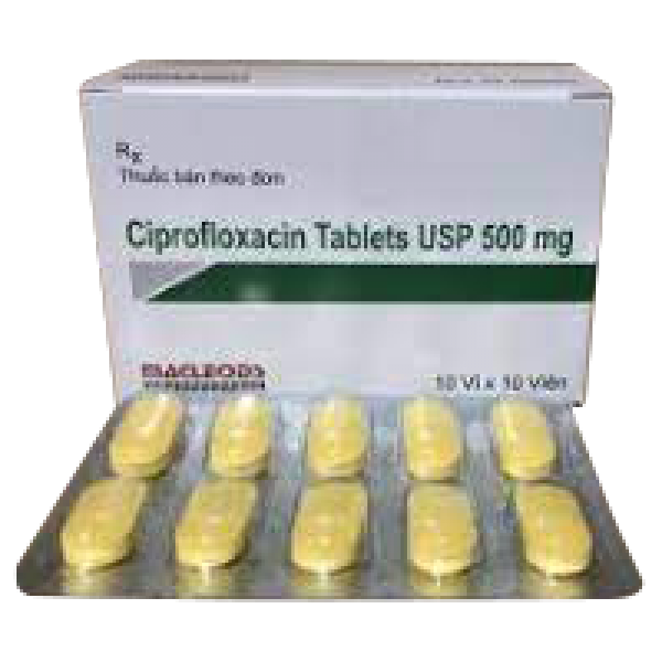 Ciprofloxacin 500Mg Macleods (H100V) (Ấn)
