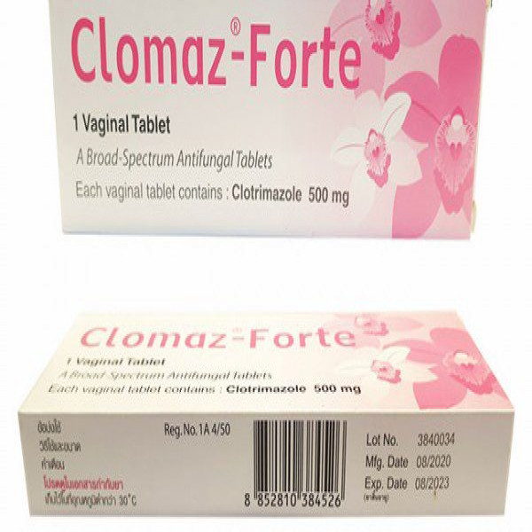 Clomaz Forte (Clotrimazol 500Mg) Đặt Pk _ Thái (H1V)