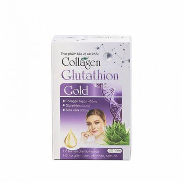 Collagen Glutathion Gold _Halifa (H1Lọ30V) Tím, Thường
