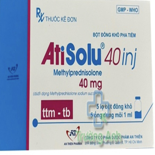 Atisolu 40Mg Tiêm (Methypred 40Mg) _An Thiên (H/5 Lọ)