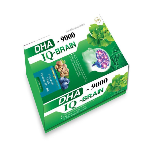 Dha 9000 Iq Brain _Gỗ Xanh (Lọ60 Viên) hàng điểm