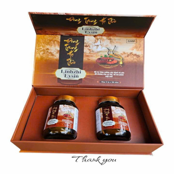 Đông Trùng Hạ Thảo Linhzhi Lysin _ Gỗ Nâu, Tnx (H2Lọ30V)