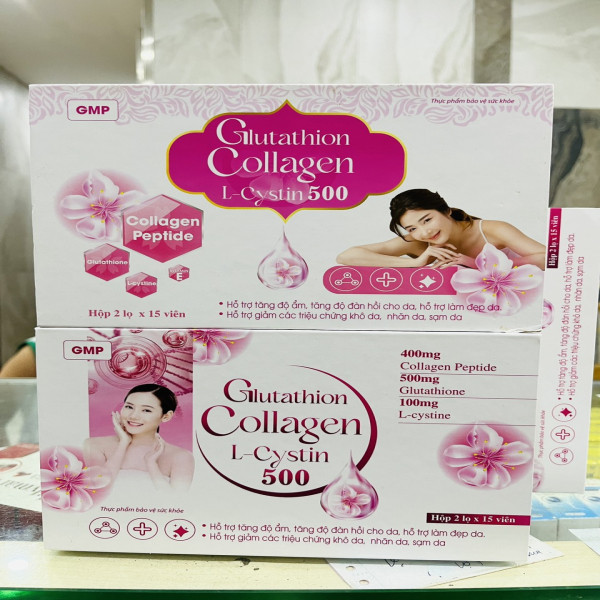 Glutathion Collagen L-Cystin 500 _Gỗ Hồng, Cô Gái (H2Lọ15V) D4.26
