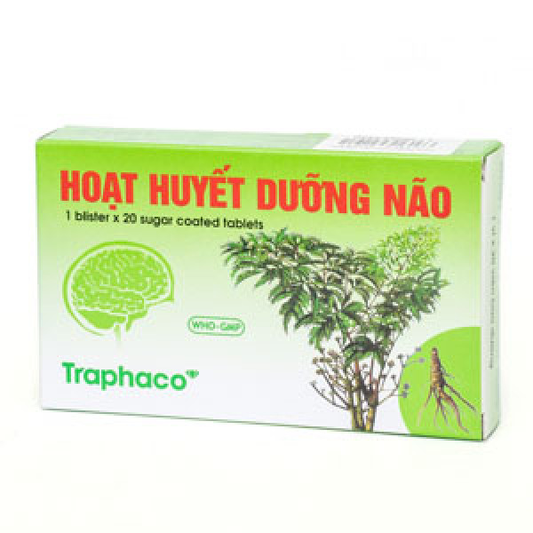 Hoạt Huyết Dưỡng Não _Traphaco (H5 Vỉ X 20V) Đường