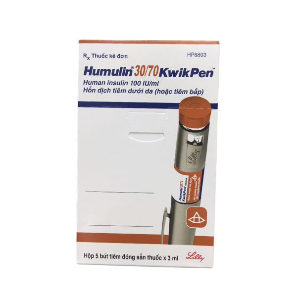 Bút Humulin 30/70 Kwikpen Lilly France (H/5Bút)