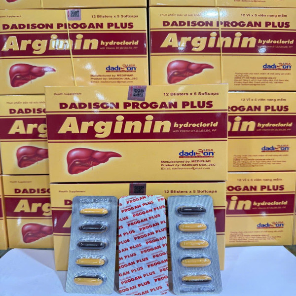 Arginin Dadison Usa ( 12 Vỉ X 5 Viên) Vàng