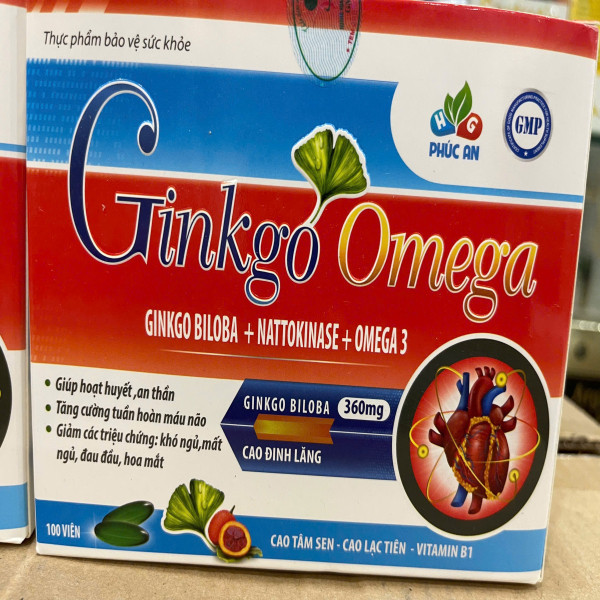 Ginko Omega Đỏ Phúc An ( 10 Vỉ X 10 Viên)